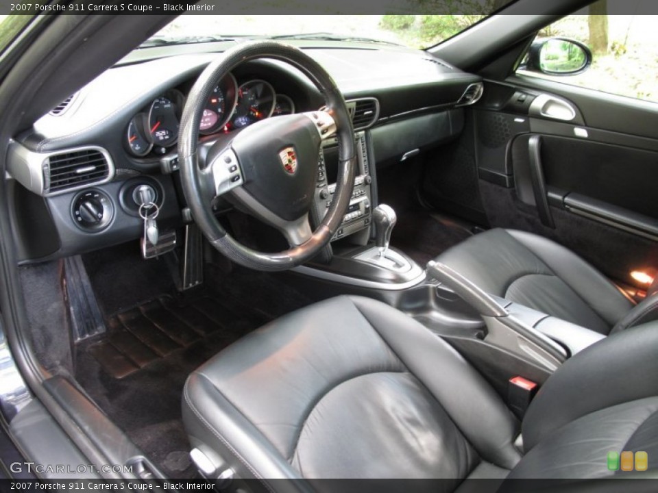 Black Interior Prime Interior for the 2007 Porsche 911 Carrera S Coupe #53633375