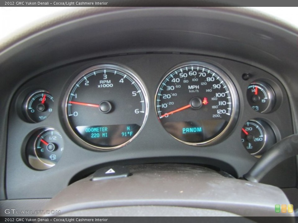 Cocoa/Light Cashmere Interior Gauges for the 2012 GMC Yukon Denali #53634614