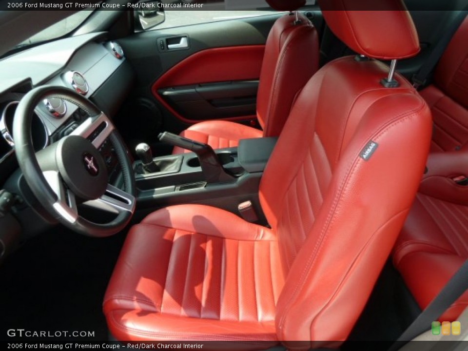 Red/Dark Charcoal Interior Photo for the 2006 Ford Mustang GT Premium Coupe #53635650