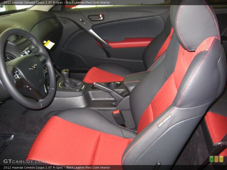 Black Leather/Red Cloth Interior Photo for the 2012 Hyundai Genesis Coupe 2.0T R-Spec #53636111