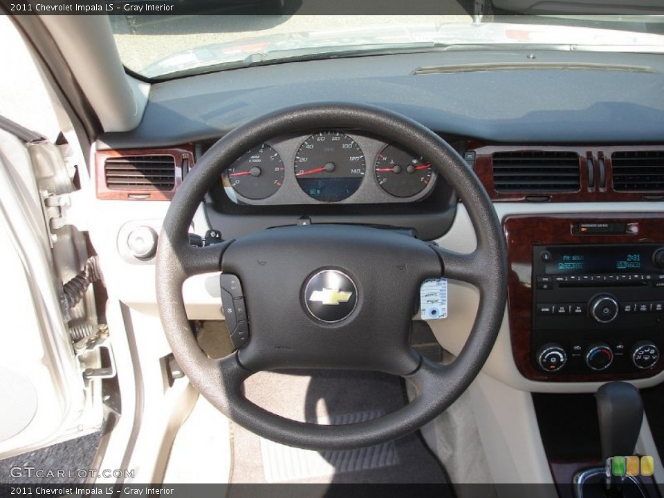 Gray Interior Steering Wheel for the 2011 Chevrolet Impala LS #53637564