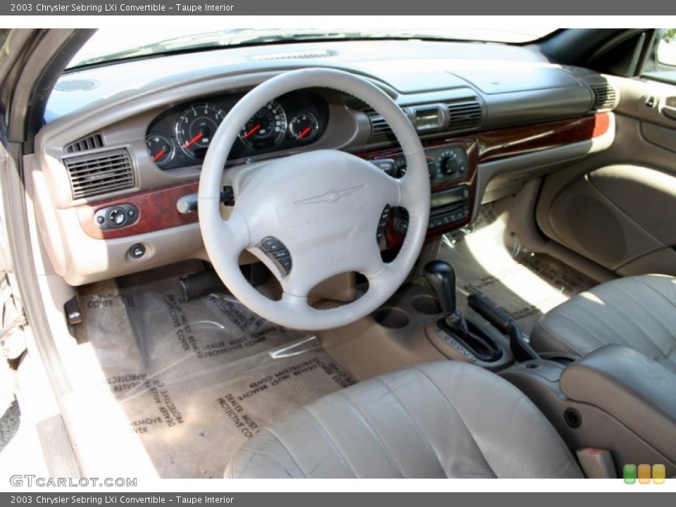 Taupe Interior Prime Interior for the 2003 Chrysler Sebring LXi Convertible #53637963