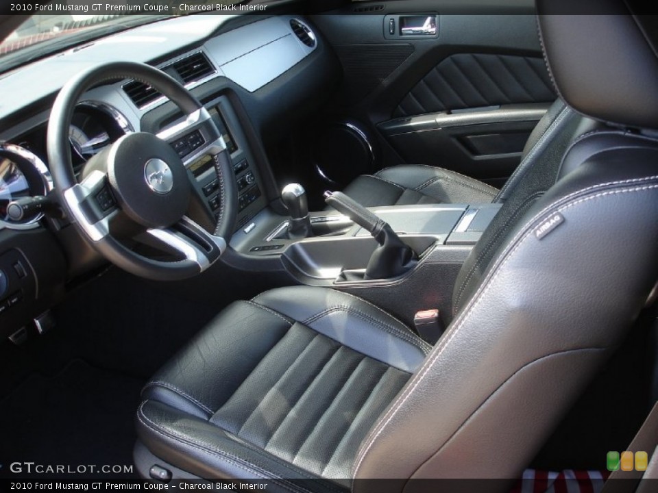 Charcoal Black Interior Photo for the 2010 Ford Mustang GT Premium Coupe #53638125