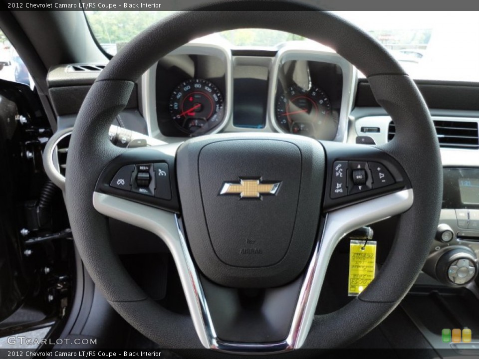 Black Interior Steering Wheel for the 2012 Chevrolet Camaro LT/RS Coupe #53640931