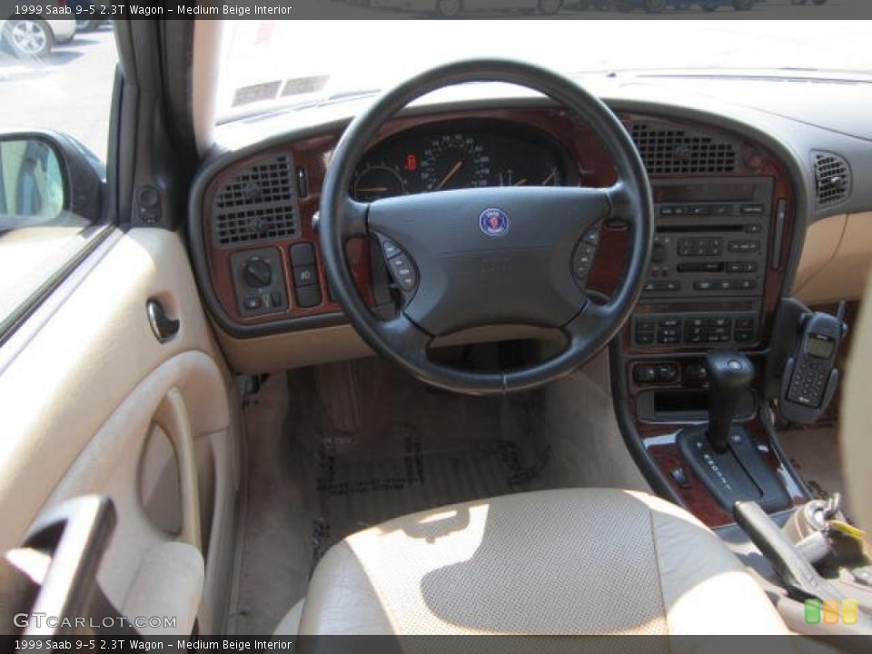 Medium Beige Interior Dashboard for the 1999 Saab 9-5 2.3T Wagon #53642531