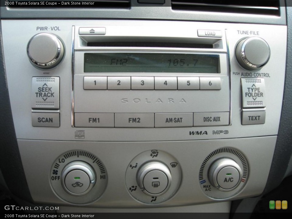 Dark Stone Interior Audio System for the 2008 Toyota Solara SE Coupe #53643369