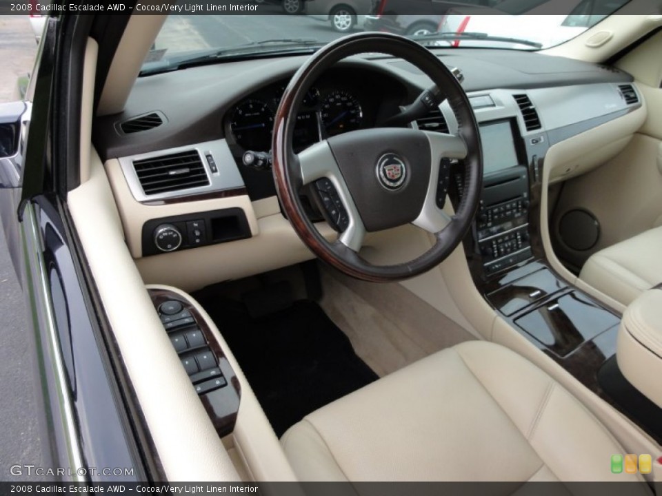 Cocoa/Very Light Linen Interior Dashboard for the 2008 Cadillac Escalade AWD #53648376