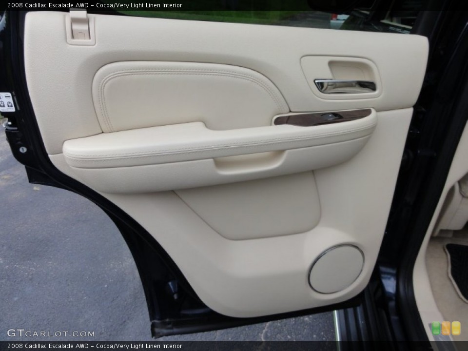 Cocoa/Very Light Linen Interior Door Panel for the 2008 Cadillac Escalade AWD #53648596