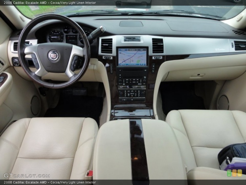 Cocoa/Very Light Linen Interior Dashboard for the 2008 Cadillac Escalade AWD #53648624