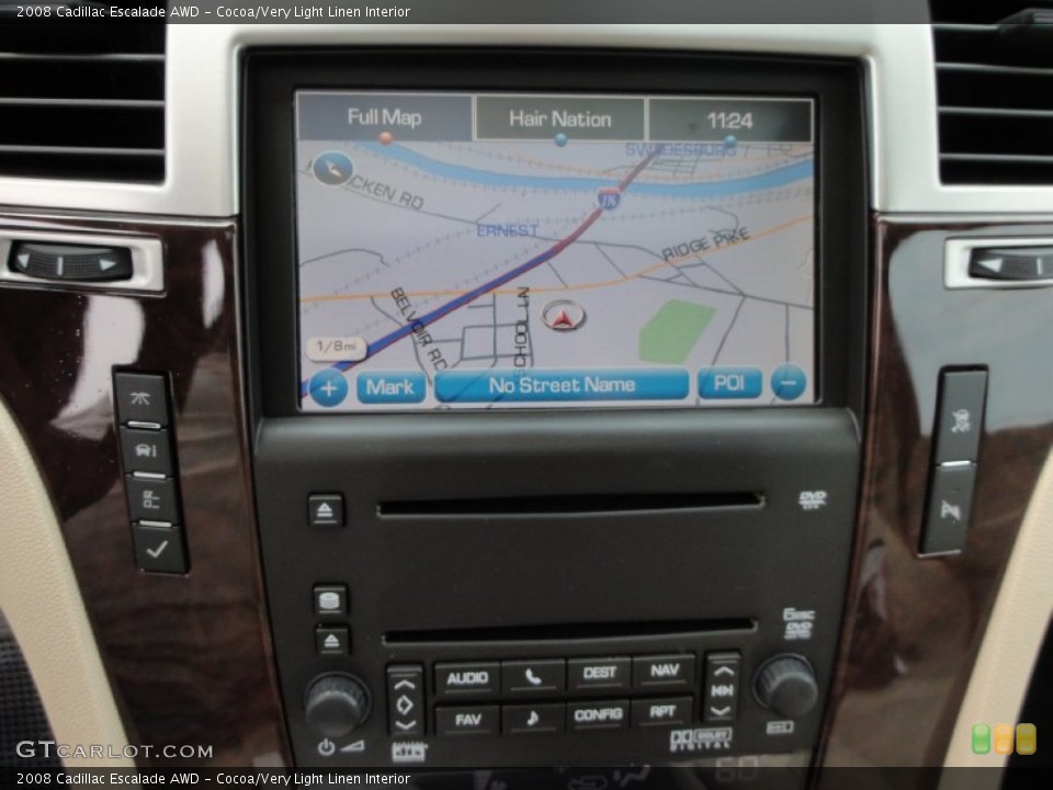 Cocoa/Very Light Linen Interior Navigation for the 2008 Cadillac Escalade AWD #53648718