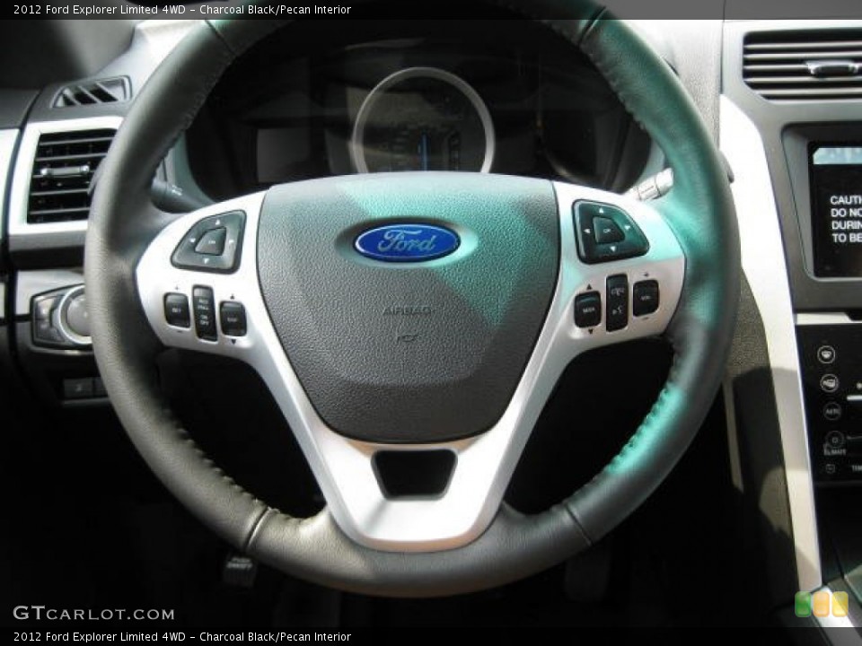 Charcoal Black/Pecan Interior Steering Wheel for the 2012 Ford Explorer Limited 4WD #53648838