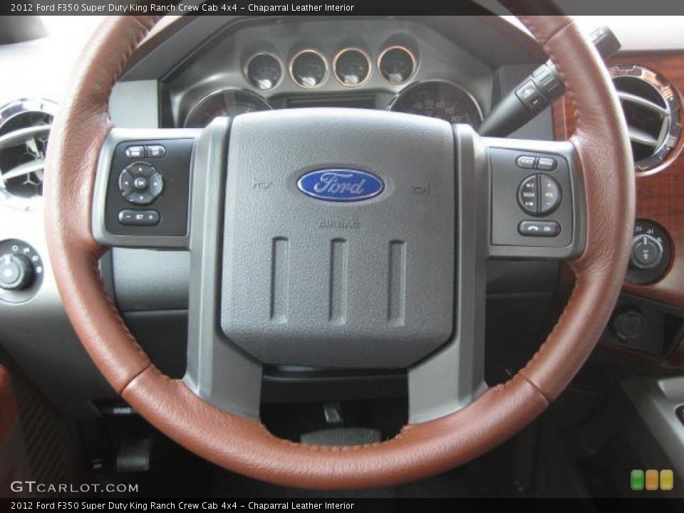 Chaparral Leather Interior Steering Wheel for the 2012 Ford F350 Super Duty King Ranch Crew Cab 4x4 #53649075