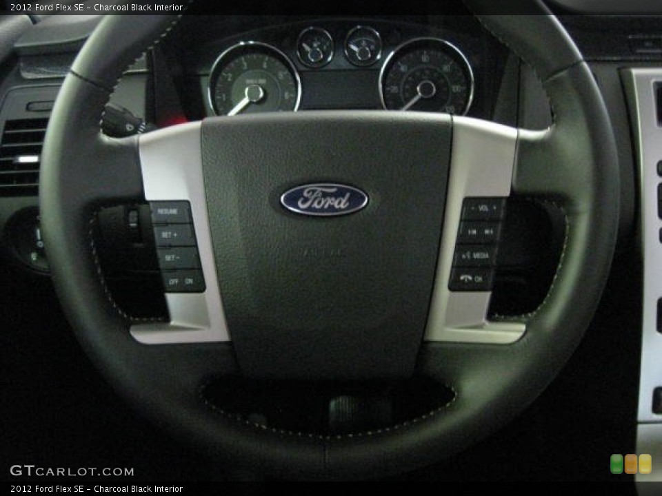Charcoal Black Interior Steering Wheel for the 2012 Ford Flex SE #53650453