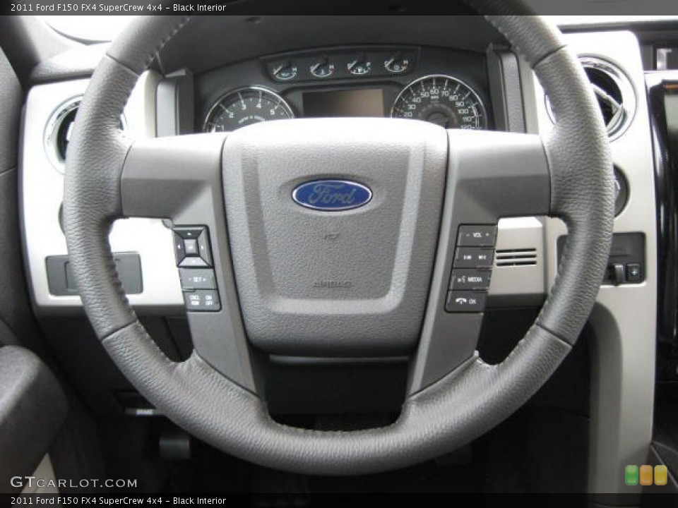 Black Interior Steering Wheel for the 2011 Ford F150 FX4 SuperCrew 4x4 #53650821
