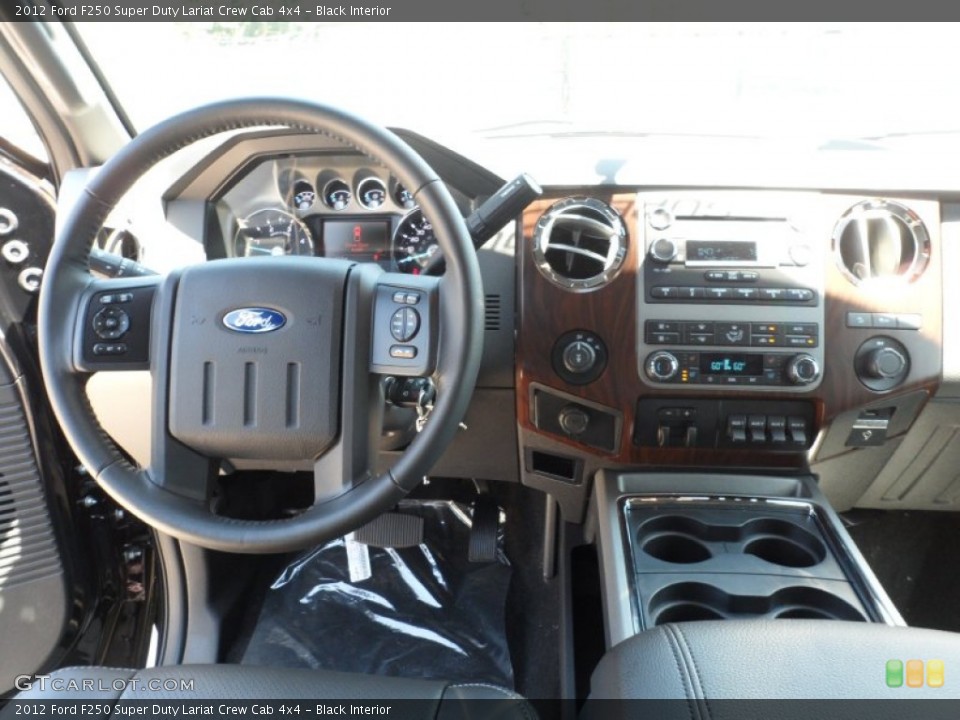 Black Interior Dashboard for the 2012 Ford F250 Super Duty Lariat Crew Cab 4x4 #53652298