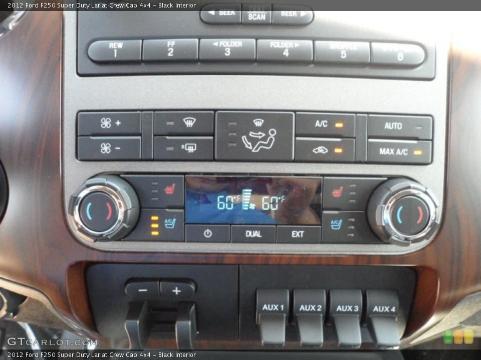 Black Interior Controls for the 2012 Ford F250 Super Duty Lariat Crew Cab 4x4 #53652344