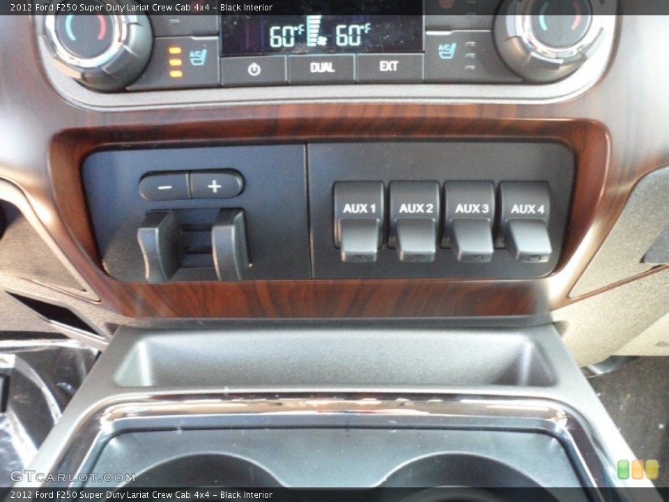 Black Interior Controls for the 2012 Ford F250 Super Duty Lariat Crew Cab 4x4 #53652357