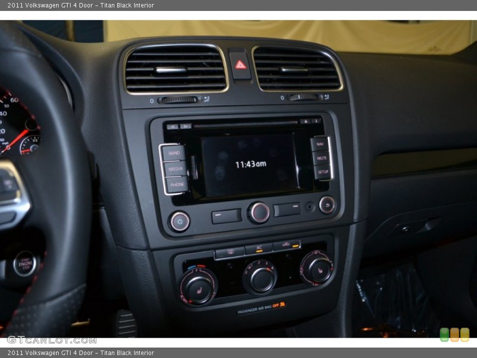 Titan Black Interior Controls for the 2011 Volkswagen GTI 4 Door #53652559