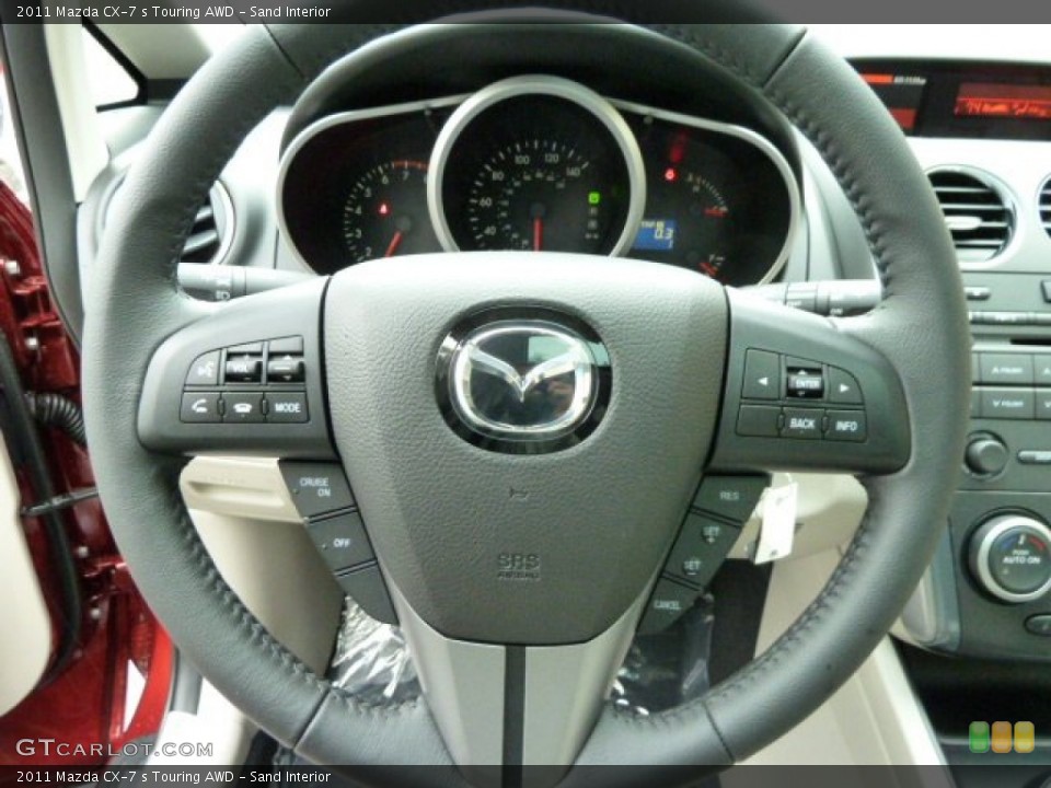 Sand Interior Steering Wheel for the 2011 Mazda CX-7 s Touring AWD #53653377