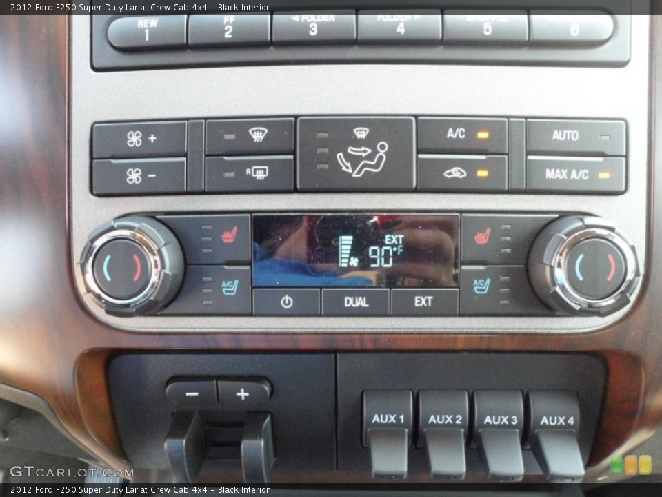 Black Interior Controls for the 2012 Ford F250 Super Duty Lariat Crew Cab 4x4 #53653589