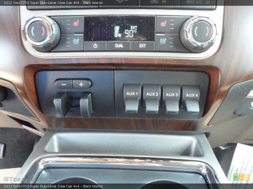 Black Interior Controls for the 2012 Ford F250 Super Duty Lariat Crew Cab 4x4 #53653604