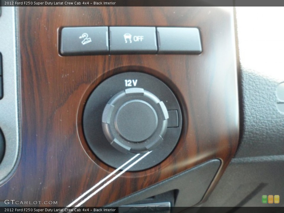 Black Interior Controls for the 2012 Ford F250 Super Duty Lariat Crew Cab 4x4 #53653619
