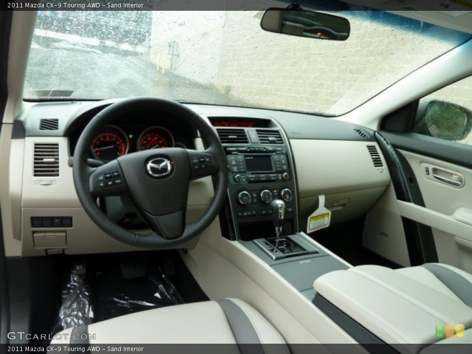 Sand Interior Dashboard for the 2011 Mazda CX-9 Touring AWD #53653897