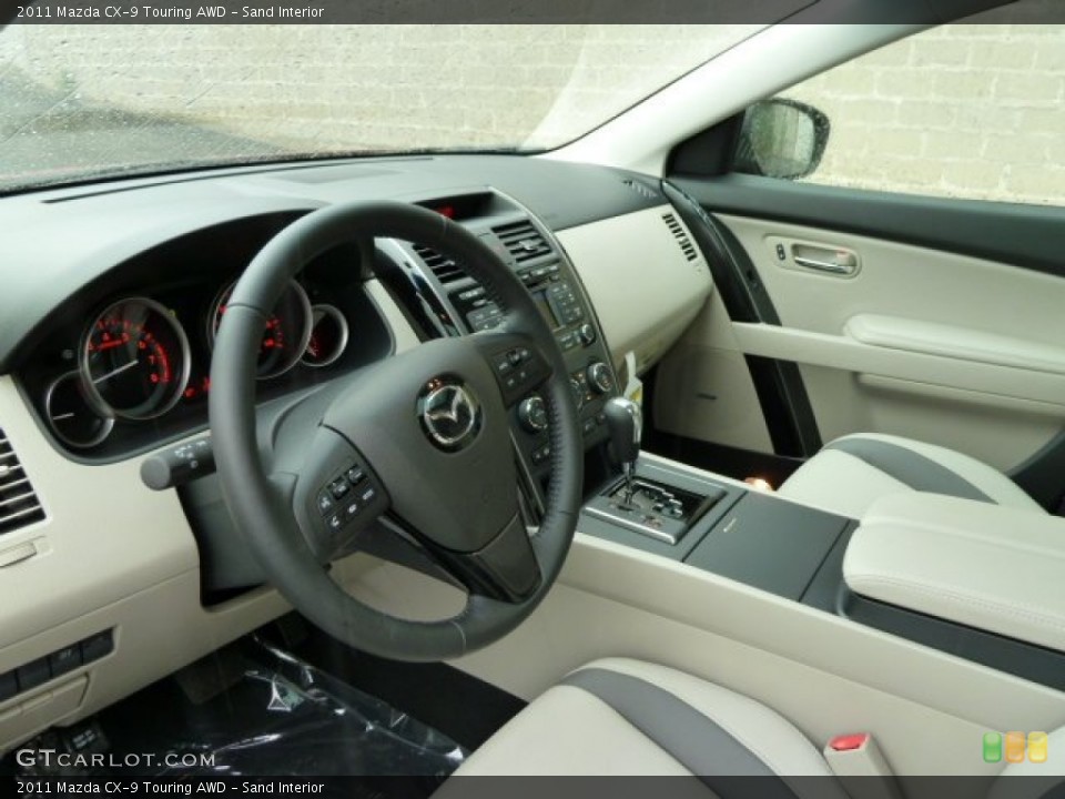 Sand Interior Prime Interior for the 2011 Mazda CX-9 Touring AWD #53654510