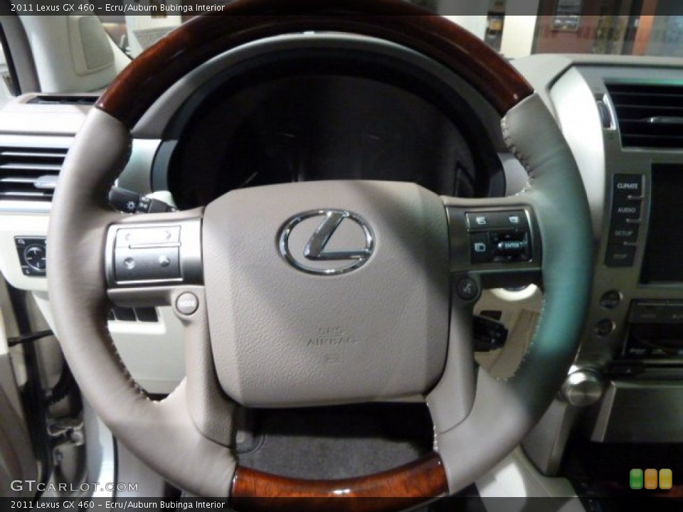 Ecru/Auburn Bubinga Interior Steering Wheel for the 2011 Lexus GX 460 #53654630