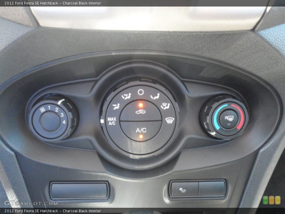 Charcoal Black Interior Controls for the 2012 Ford Fiesta SE Hatchback #53654756