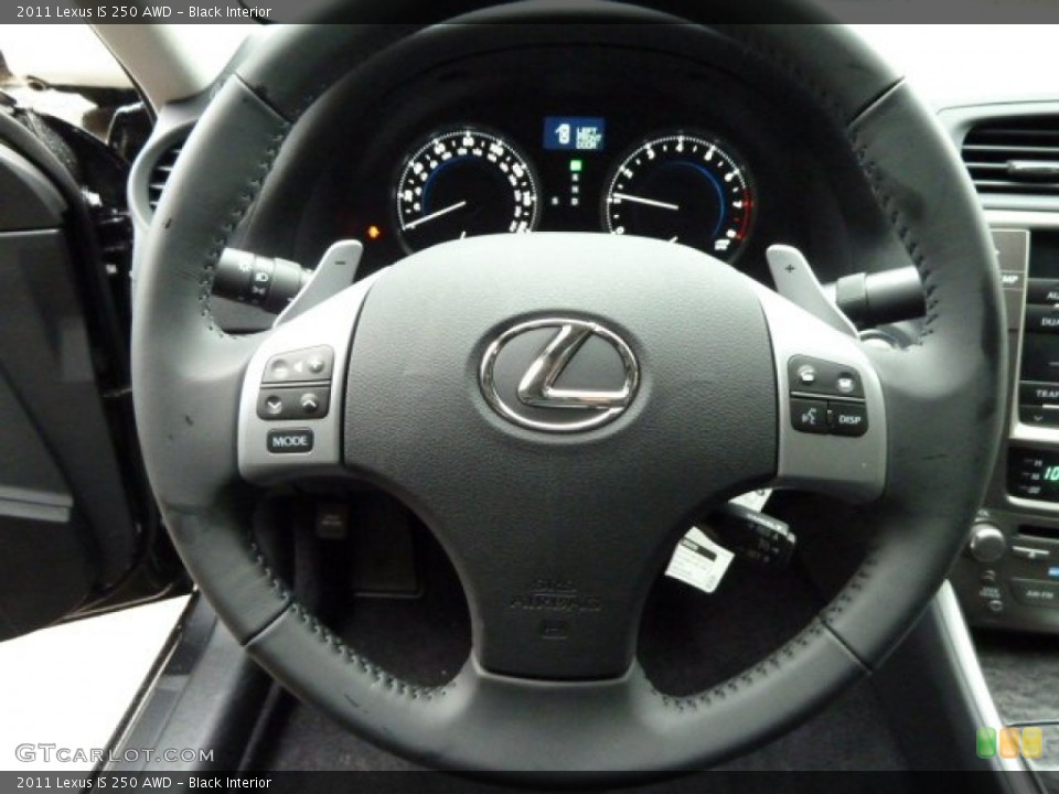 Black Interior Steering Wheel for the 2011 Lexus IS 250 AWD #53654950