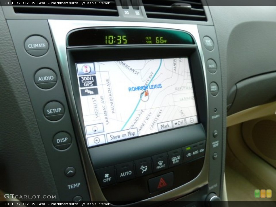 Parchment/Birds Eye Maple Interior Navigation for the 2011 Lexus GS 350 AWD #53655219