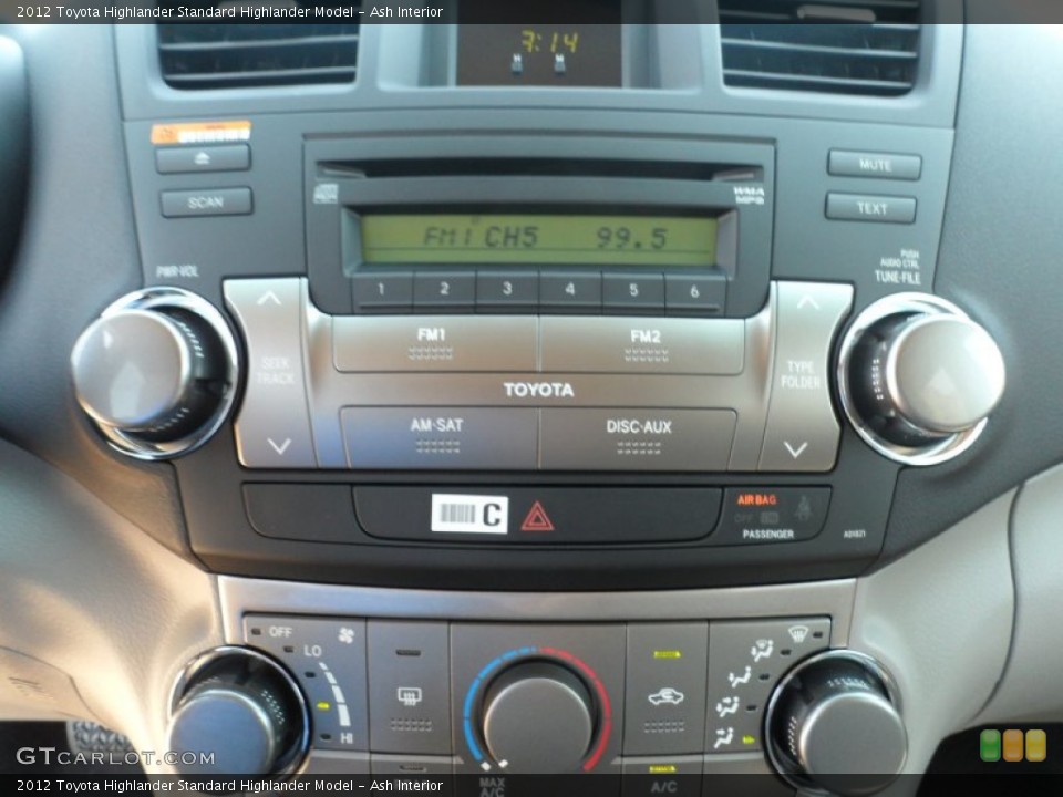 Ash Interior Audio System for the 2012 Toyota Highlander  #53655314