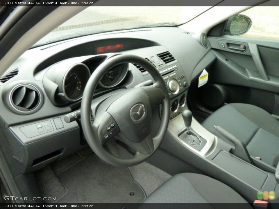 Black Interior Prime Interior for the 2011 Mazda MAZDA3 i Sport 4 Door #53655385