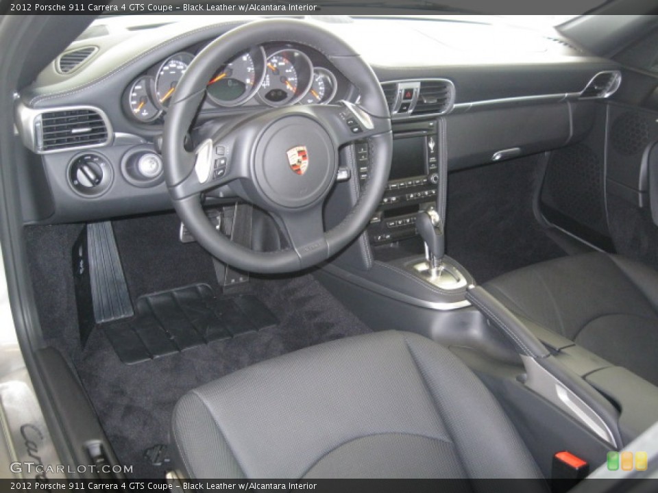 Black Leather w/Alcantara Interior Prime Interior for the 2012 Porsche 911 Carrera 4 GTS Coupe #53656535