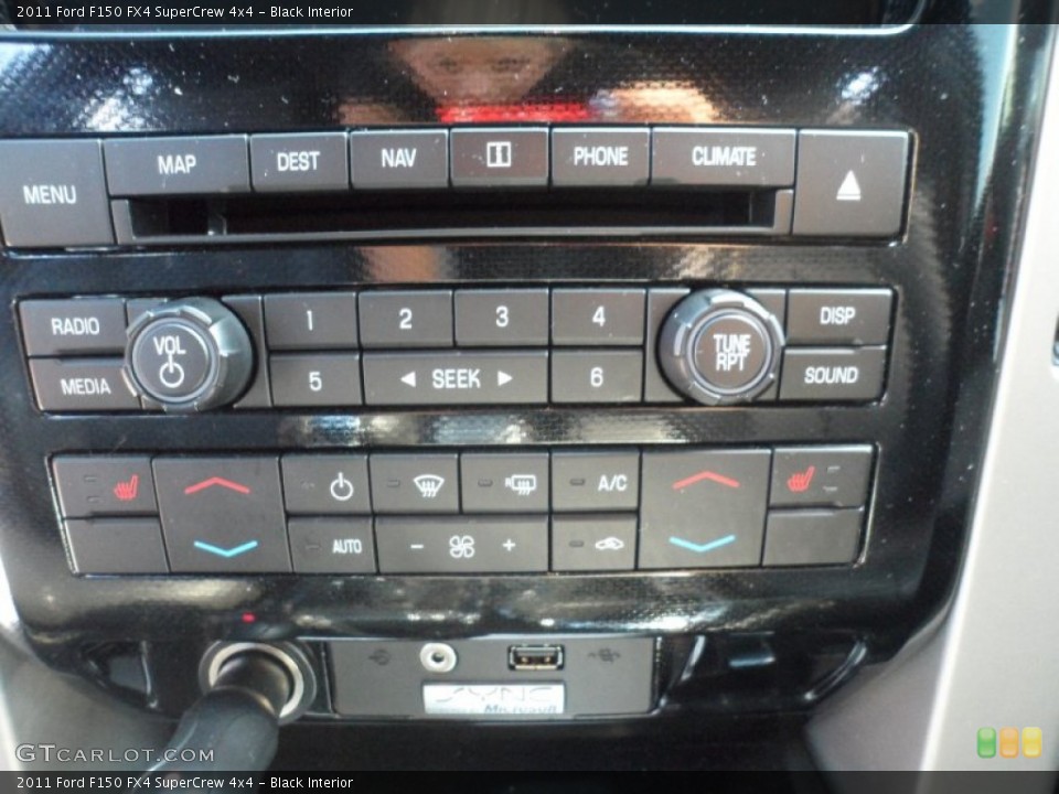 Black Interior Controls for the 2011 Ford F150 FX4 SuperCrew 4x4 #53657855