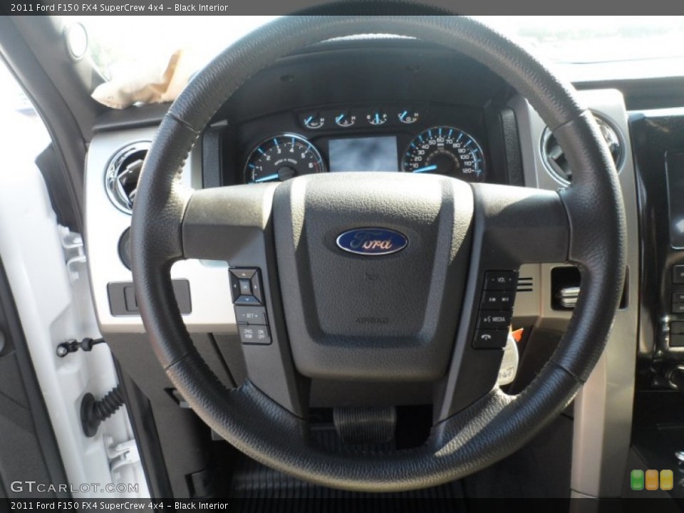 Black Interior Steering Wheel for the 2011 Ford F150 FX4 SuperCrew 4x4 #53657902