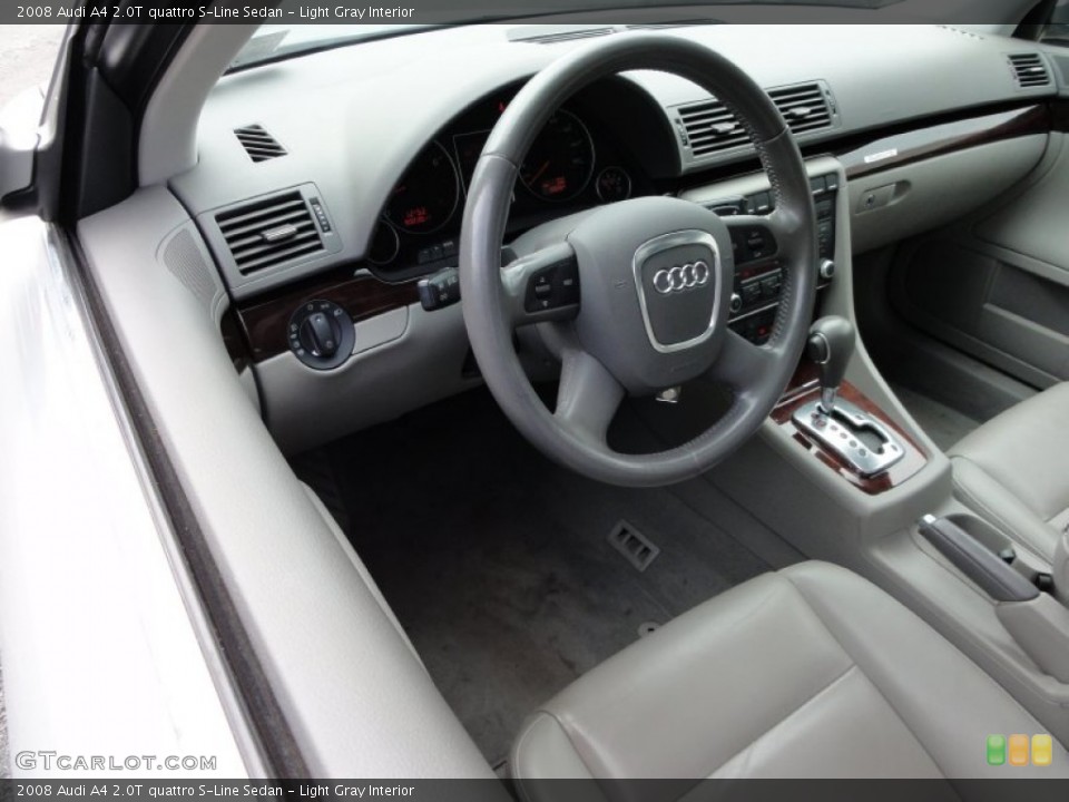 Light Gray Interior Dashboard for the 2008 Audi A4 2.0T quattro S-Line Sedan #53659307