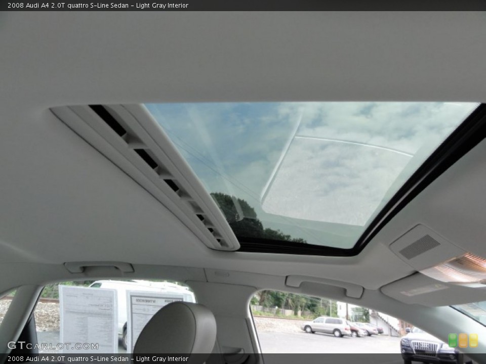 Light Gray Interior Sunroof for the 2008 Audi A4 2.0T quattro S-Line Sedan #53659414