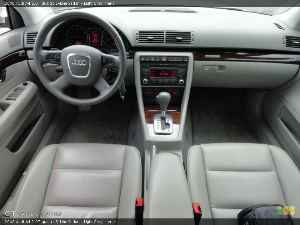 Light Gray Interior Dashboard for the 2008 Audi A4 2.0T quattro S-Line Sedan #53659476