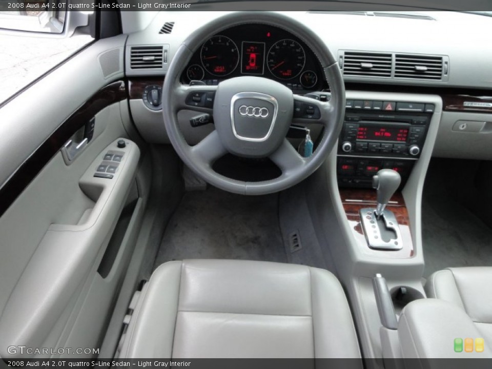 Light Gray Interior Dashboard for the 2008 Audi A4 2.0T quattro S-Line Sedan #53659487