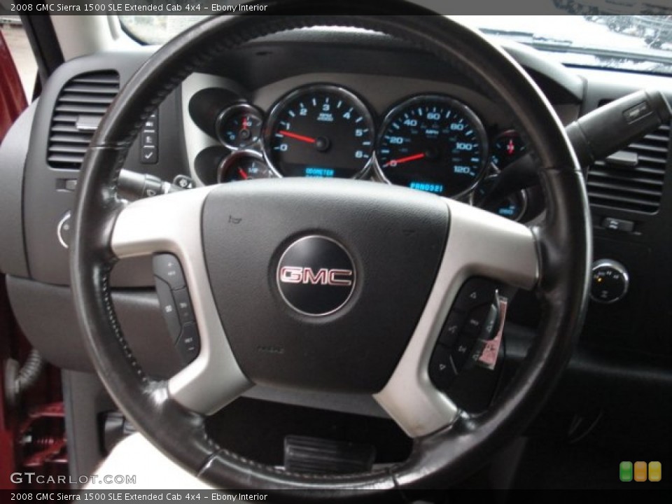 Ebony Interior Steering Wheel for the 2008 GMC Sierra 1500 SLE Extended Cab 4x4 #53659783