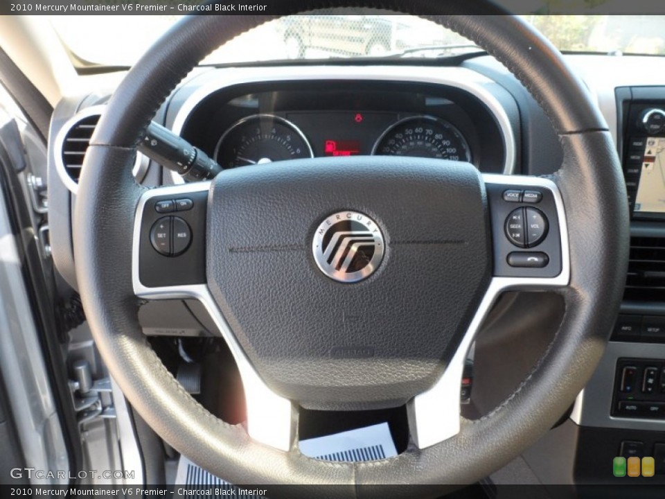 Charcoal Black Interior Steering Wheel for the 2010 Mercury Mountaineer V6 Premier #53665376