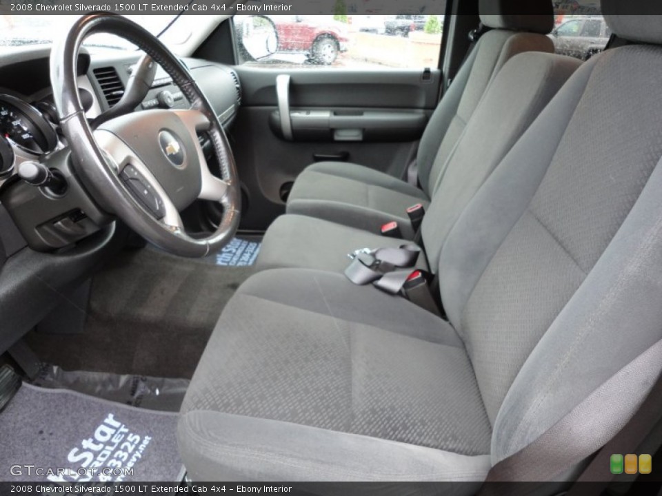Ebony Interior Photo for the 2008 Chevrolet Silverado 1500 LT Extended Cab 4x4 #53665927