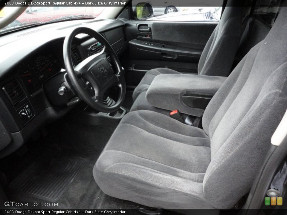 Dark Slate Gray Interior Photo for the 2003 Dodge Dakota Sport Regular Cab 4x4 #53666383