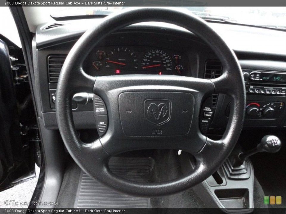 Dark Slate Gray Interior Steering Wheel for the 2003 Dodge Dakota Sport Regular Cab 4x4 #53666398
