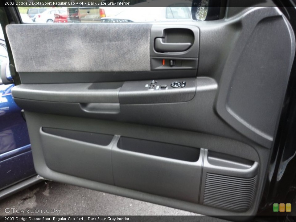 Dark Slate Gray Interior Door Panel for the 2003 Dodge Dakota Sport Regular Cab 4x4 #53666428