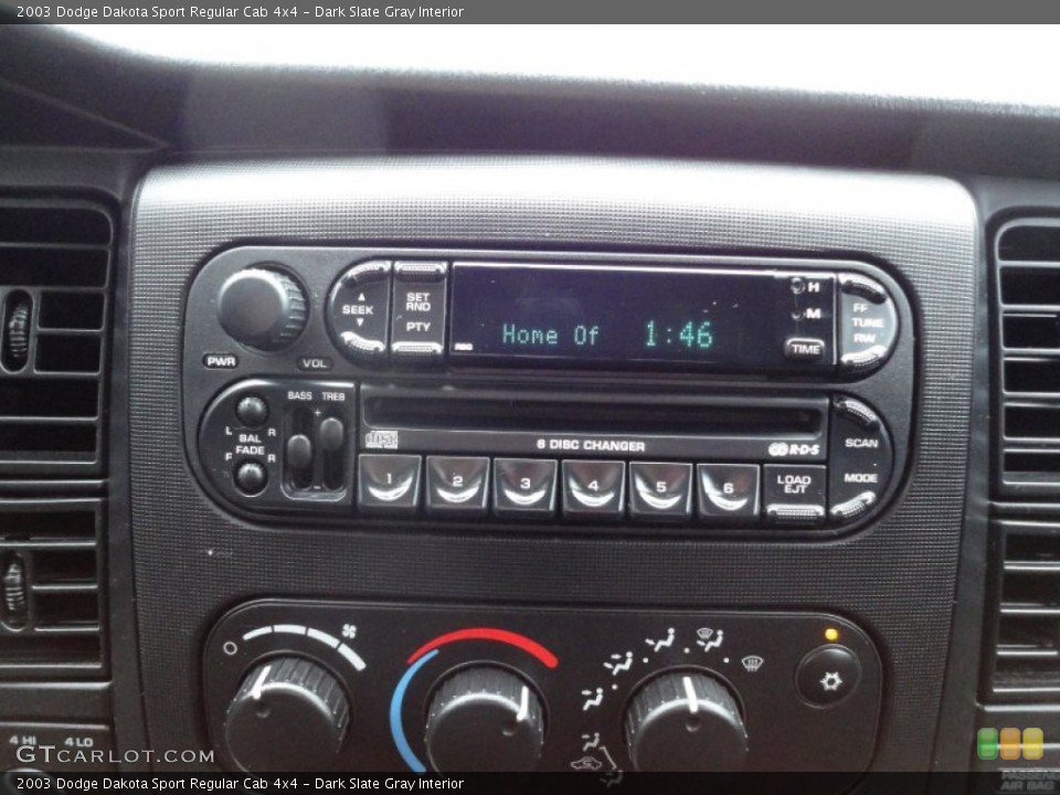 Dark Slate Gray Interior Audio System for the 2003 Dodge Dakota Sport Regular Cab 4x4 #53666456