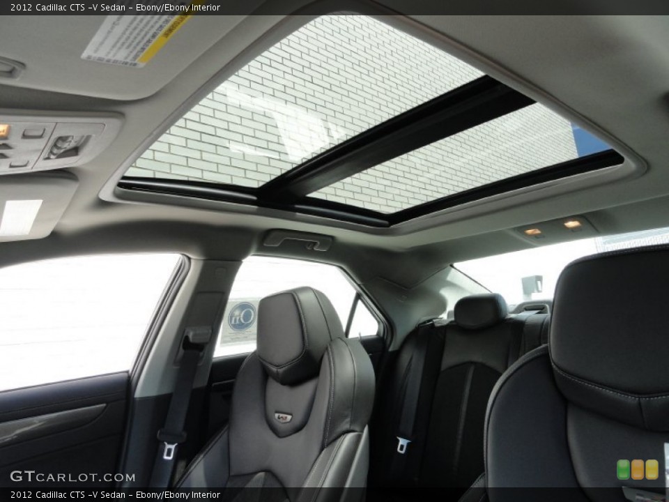 Ebony/Ebony Interior Sunroof for the 2012 Cadillac CTS -V Sedan #53669725
