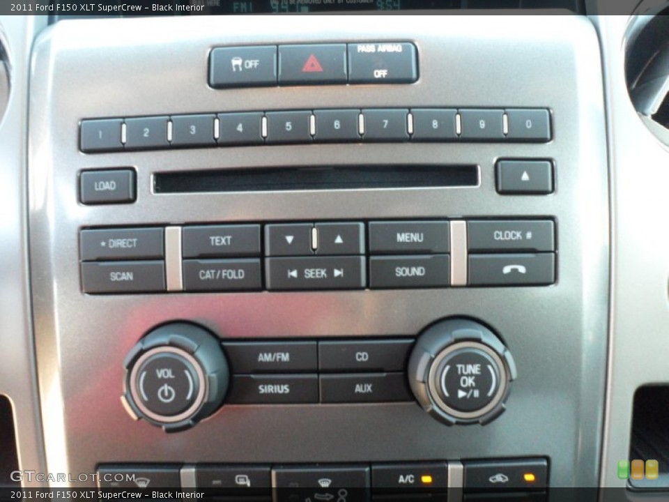 Black Interior Controls for the 2011 Ford F150 XLT SuperCrew #53673810